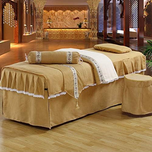 Zhuan masaža set za stol za stol od 6 komada masaža kreveta suknja jastučnica pokrovna kamenca za zastavu jastuk jastuk puni okruglica