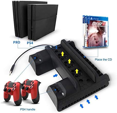 MENGK PS4 Slim Pro Cooler Multifunkcionalno vertikalno hlađenje