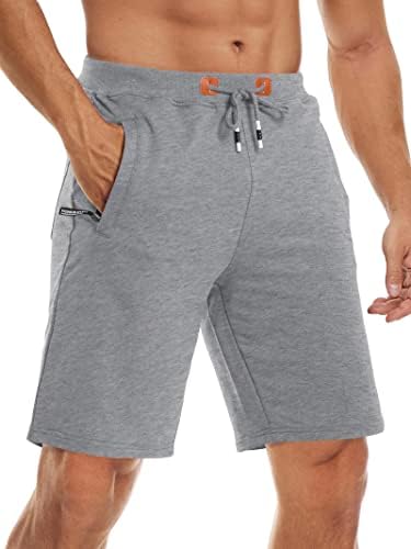 MagComsen muški trening trčanje kratkih hlača džepova s ​​patentnim zatvaračem brze suhe vidljive vlage atletske teretane kratke hlače