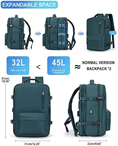 Veliki ruksak za putovanja, ruksak za ručnu prtljagu za žene i muškarce, ruksak za teretanu odobren od strane zrakoplovne tvrtke, Vodootporni