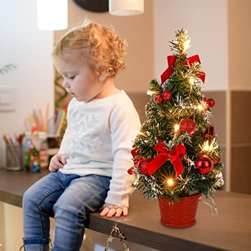 40 cm Tabletop božićno drvce Mini borovi konusi umjetno božićno drvce za stol gornji stol dekor zabave ukras