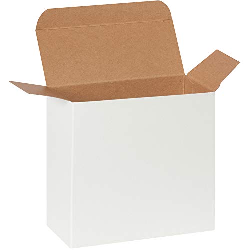 Kartonske kutije za preklapanje s obrnutim strelicama, 5 1/4, 2 1/4, 5 1/4, bijela, 250/futrola