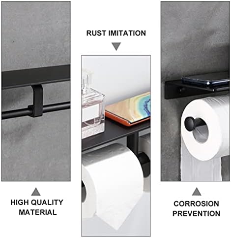 Toyvian metalni držač za toaletni papir sa stajalištima s policama s dvostrukim rolim tkivima s policama s toaletnim papirom za pohranu