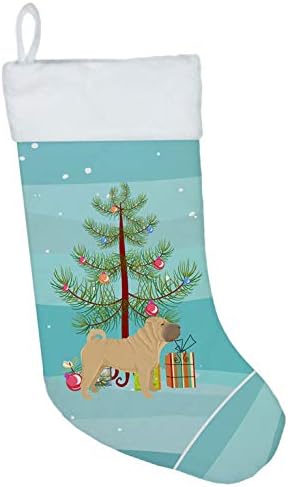 Caroline's Treasures CK3562cs Shar Pei božićno drvce Božićna čarapa, kamin viseće čarape božićna sezona zabava Dekor Obiteljski odmor