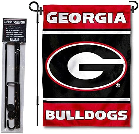 UGA Bulldogs Garden Flag and Flag Stand Selder Set