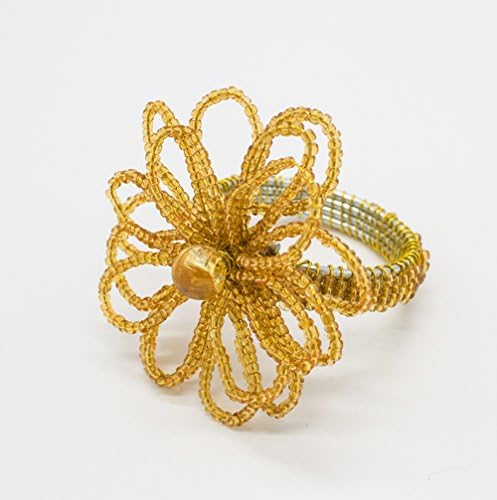 Fennco stilovi ručni cvjetni cvjetni dizajn salveta od 4 prstena od 4