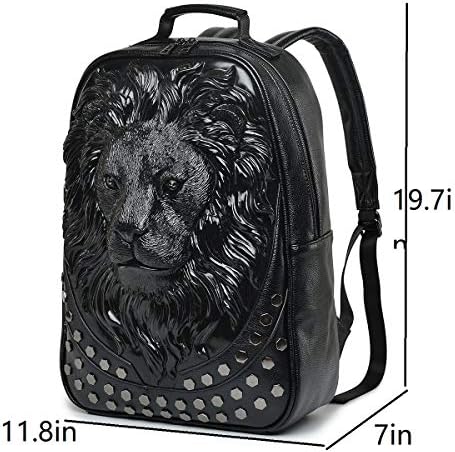 kiisy 3D ruksak s glavom lava, torba za knjige, dizajn putni ruksak za prijenosno računalo, vodootporna torba za računalo faksu od