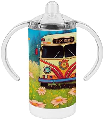 Cool hipi autobusna šalica za piće-Cvjetna dječja šalica za piće-Vintage šalica za piće