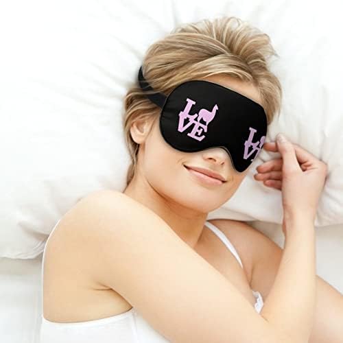 Ljubav alpaka mekana maska ​​za oči učinkovit zasjenjenje maske za spavanje udobnost zavenice s elastičnim podesivim remenom