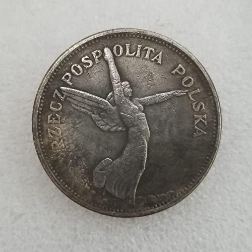 Antikni zanat Poljska 1930. mesingano srebrno pozlaćeno stare srebrni dolar srebrni okrugla vanjsko trgovina 2475