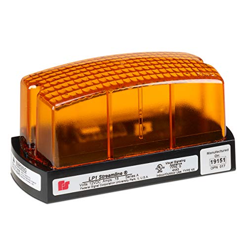 Federal Signal LP1-024A Pojednostavljujte mini strobo svjetlo niskog profila, površinski nosač, 24 VDC, Amber