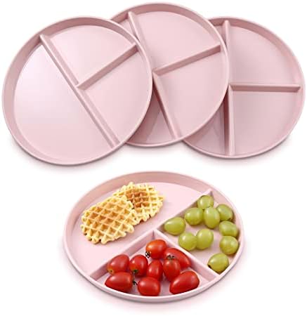 Kontrolne ploče porcija 10 inča podijeljena ploča odrasli plastika 3 odjeljka za večeru Ploča savršena za barijatrijsku prehrambenu