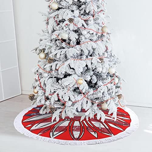 SAD zastava u suncokretu božićno drvce suknja s resicama xmas blagdanski kat dekoracija mat tiska