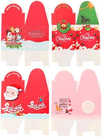 ; 40pcs božićna kreativna kutija čokolade poklon kutija božićne papirnate kutije za jabuke Božićni ukrasi Kreativni dodaci