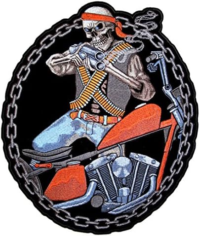 Koža vrhovna plaćenica Skeleton biciklista za pucanje pištolja na motociklisti