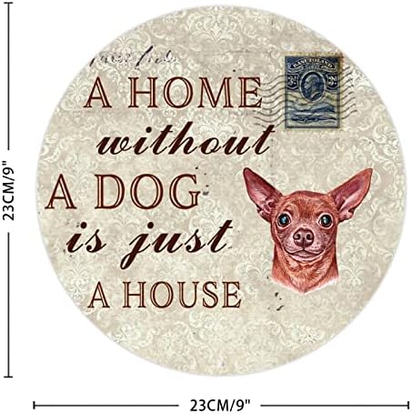 Smiješni metalni pseći znak plaketa Dom bez psa samo je kućni kućni ljubimac natpis dobrodošlice s smiješnim psom za kućne ljubimce