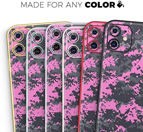 Dizajn Skinz Pink V3 i Grey Digital Mamuflage - DesignSkinz Zaštitni vinilni naljepnica omota kože Kompatibilno s Apple iPhone SE
