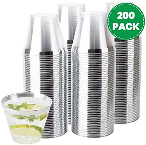 Jednokratne plastične čaše za zabavu od 9 oz, čaše staromodnog dizajna, kristalno čiste