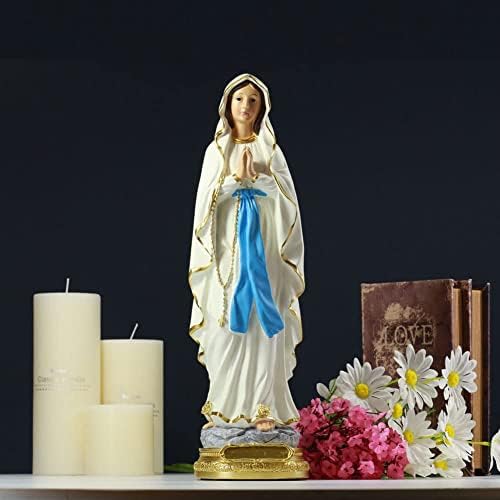 Lourdes Statup Djevice Marije, 12 -inčni katolički Blagoslovljena Status Majke Majke Majka, Katolička poklon smola Virgin Marija Figurine,