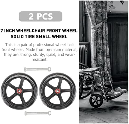 Coheali gume za invalidska kolica prednja invalidska kolica zamjena kotača 2pcs 7 inča ručna kotača za invalidska kolica prednji kotači