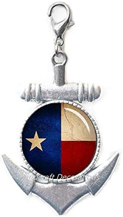 HandcraftDecorations Texas State zastave sidro za patentni zatvarač, zastava Teksasa, Peralized Sidre Zipper povlačenje, sidrenje Zipper