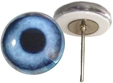 Plavi pse staklene oči na žičanim pin stupovima za zalihe igle za izradu lutki i druge zanate