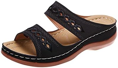 Ženske klinove sandale modna ležerna čvrsta boja šuplje sandale otvorenih nožnih prstiju Vanjske papuče