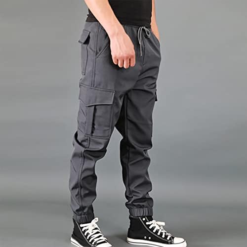 Muške planinarske teretne hlače jogeri Slim Fit Stretch Rashit Light Casual Radne hlače s džepovima struka struka