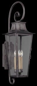 Troy Lighting French Quarter 4 -Light Outdoor Wall Lantern - Stare pewter završnica s bistrim staklom