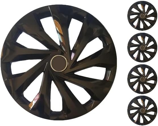 Copri set od 4 kotača po poklopcu od 4 inča crne hubcap Snap-on odgovara fiatu