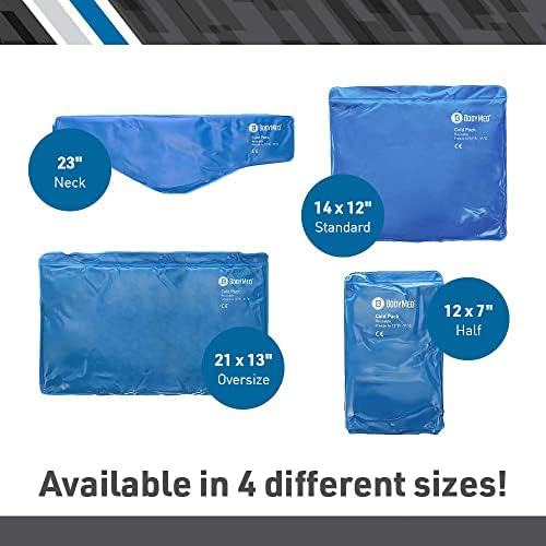 BodyMed plavi vinilni hladni paketi - fleksibilni paket leda za višekratnu upotrebu za ozljede - fleksibilan pakiranje leda vrata i