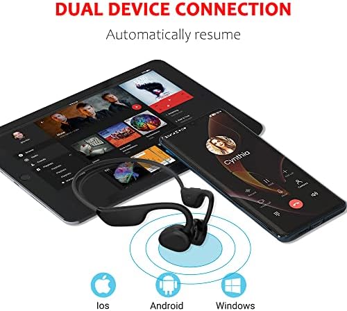 Xecessory Air Provođenje bežične Bluetooth slušalice, Sportske slušalice s otvorenim ušima s mikrofonom, slušalice otporne na znoj