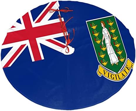 Suknja za božićno drvce, 30-48 inča zastave britanskih djevičanskih otoka, prostirka za božićne ukrase za odmor za zabavu