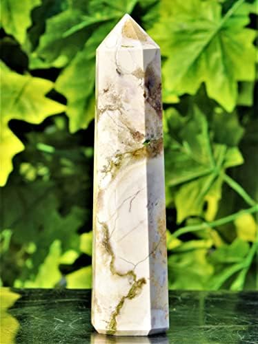 Izvrsni prirodno polirani smeđi kralj kobra jasper Quartz Kristalni kamen 8 fasetiranog odbolisk toranj toranj minerali uzorak čakra
