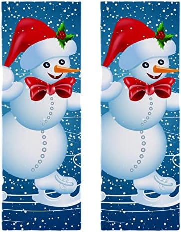 Guerotkr 2 PCS, ručnik za joga, ručnici za teretanu, ručnici za znoj za teretanu, ručnike za vježbanje, božićni snježni pahuljica plavi
