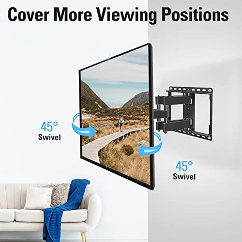 Montaža Dream Full Motion TV zidni nosač i nosač zvučne trake, TV nosač za televizore od 26-55 inča, Max Vesa 400x400mm i 99 lbs, zvučni