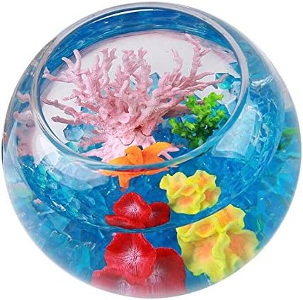 Wpyyi mali spremnik za ribu stakleni ribe tenk akvarij akvarij dnevni boravak kreativni mini riblji tenk