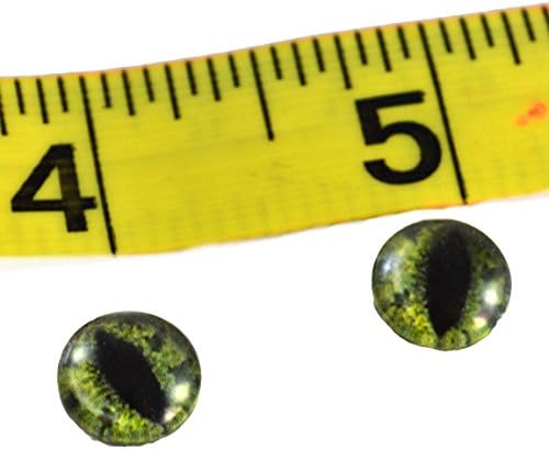 10 mm alligator staklene oči zelene lutke irise za umjetničku polimernu gline taksidermy skulpture ili nakit za izradu nakita od 2