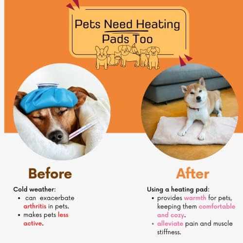 PETOONT ​​PET PET PARDS za mačke i pse - 12 podesiva temperatura s vremenom od 1 do 12 sati - Naša grijana prostirka za kućne ljubimce
