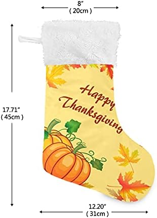 Alaza božićne čarape Dan zahvalnosti s bundevom klasičnim personaliziranim velikim čarapama ukrasi za obiteljski blagdanski sezonski