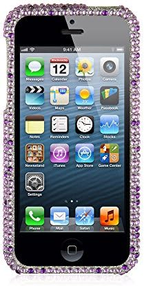 Dream Wireless Full Diamond Case za iPhone 5/5s - Pakiranje maloprodaje - Purpurno srce