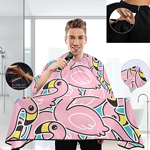 visesunny brijač rta ružičasti flamingo poliester za rezanje kose salon rta rta pregača protiv kosa anti-statička frizura otporna na
