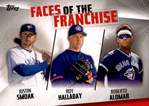 2019. Topps lica franšiznih trios FOF-28 Roberto Alomar/Roy Halladay/Justin Smoak Toronto Blue Jays MLB Trgovačka karta za bejzbol