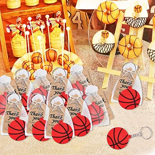 Cicibear 40 Pack Basketball Keychains Dekoracija za zabavu za 2023 Sportska tematska zabava, sportski tuš za bebe, dječji rođendan,