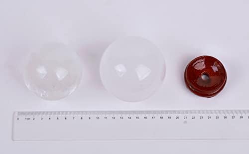 Cnyanfei 80-90 mm Bijela kalcitna kristalna kugla s postoljenom prirodnom kamennom kalcitom sfera velika bijela kristalna kuglica sfera