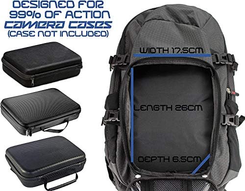 NavItech Action Camera ruksak s integriranim remenom za prsa - kompatibilan s Crosstour 4K 16MP Sportskom akcijskom kamerom