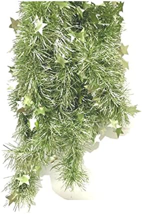 Zelena zvijezda snježna pahuljica božićna limeska vijenac 8ft - 2 pc