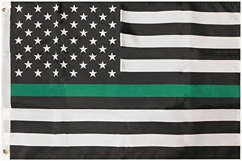 Američka veleprodaja Superstore USA Thin Green Line Premium 2x3 2'x3 'Gromets Nylon Poly Flag Banner