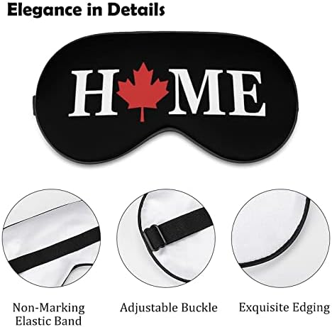Home Canada Maple Leaf Sleep Eye maska ​​za oči za oči s podesivim remenom zavenjivanim očima za putovanja aviona