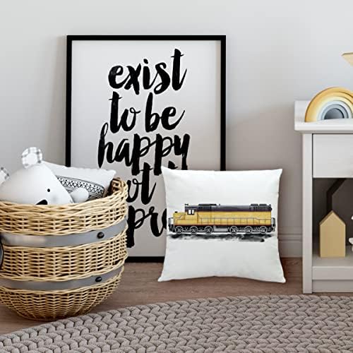 Poklopac jastuka za akvarelni dizel lokomotivni jastuk 18x18 inčni prometni vlak za bacanje jastuka željeznička vrtića jastuka jastuka